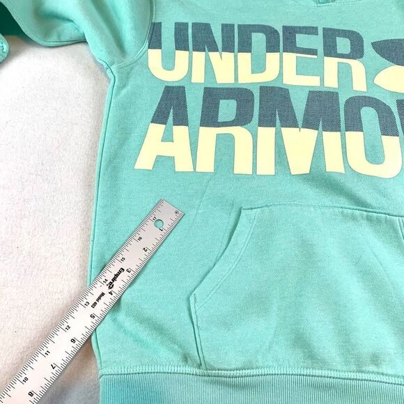Under Armour Teal Hoodie Sweatshirt Kid’s Medium - Picture 11 of 11